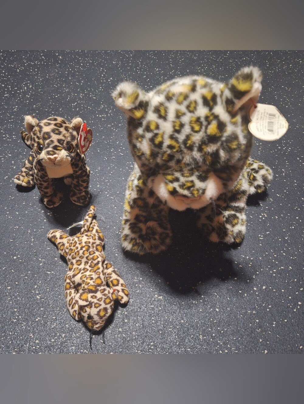Ty Beanie Buddy Baby Sneaky the Leopard Jaguar Set Plush Stuffy Stuffed Animal